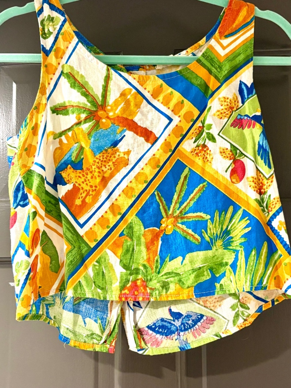Vintage Christian Siriano New York Tropical Linen Blend Top – Size Small